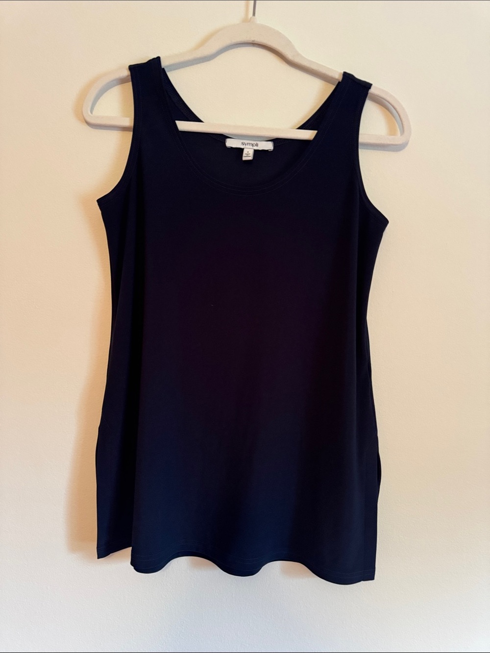 Sympli Navy Scoop Neck Tank